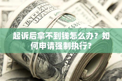 武汉起诉后拿不到钱怎么办？如何申请强制执行？