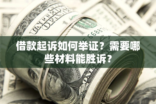 武汉借款起诉如何举证？需要哪些材料能胜诉？