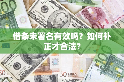 武汉借条未署名有效吗？如何补正才合法？