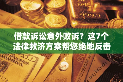 武汉借款诉讼意外败诉？这7个法律救济方案帮您绝地反击！