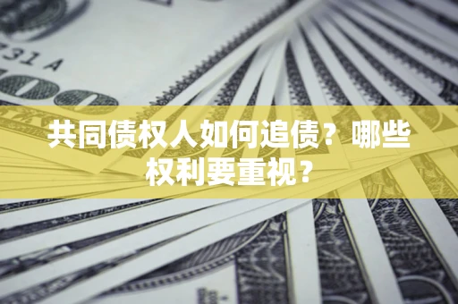武汉共同债权人如何追债？哪些权利要重视？