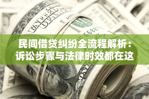 武汉民间借贷纠纷全流程解析：诉讼步骤与法律时效都在这儿了