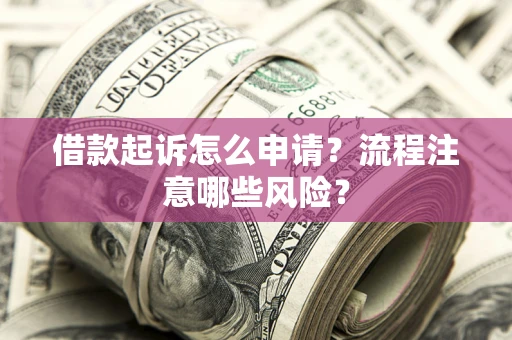 武汉借款起诉怎么申请？流程注意哪些风险？